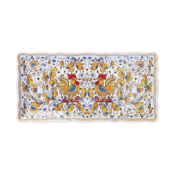 Le Cadeaux Biscuit Tray Rooster Yellow